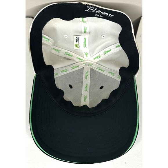 Titleist Golf Hat Embroidered Flex Fitted Golfer Cap S/M Black/Neon Green/White - Picture 5 of 6